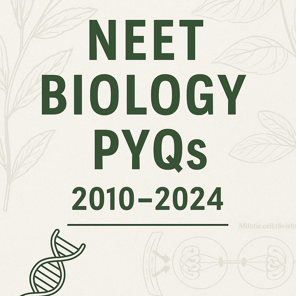 NEET Biology Chapter Wise Previous Year Questions (PYQs) 2010–2024 with Solutions